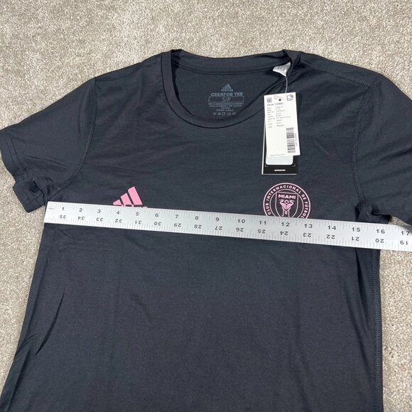 Adidas Mens Small Black Inter Miami CF Crew Neck Soccer Club Football Shirt NWT - Picture 8 of 8